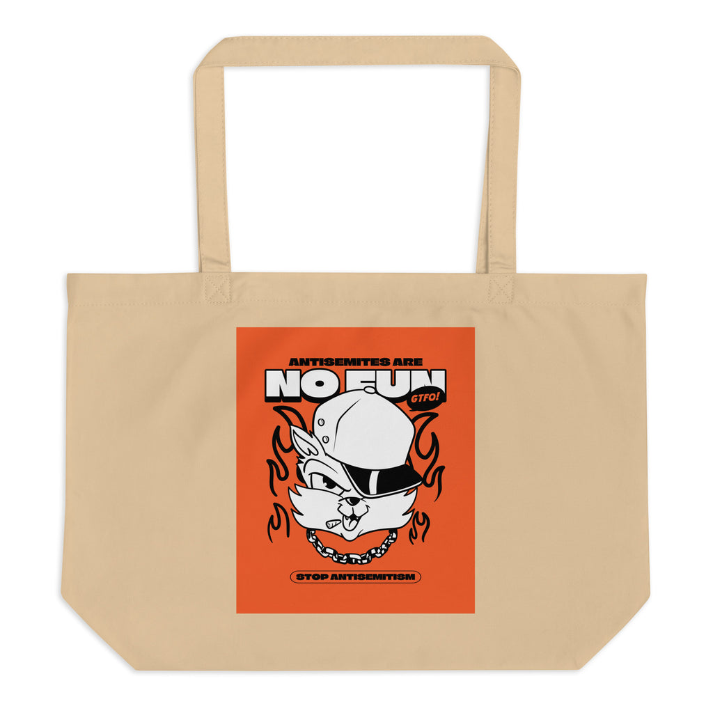 Streetart Graffiti Cartoon | Antisemitism | Large Organic Tote Bag