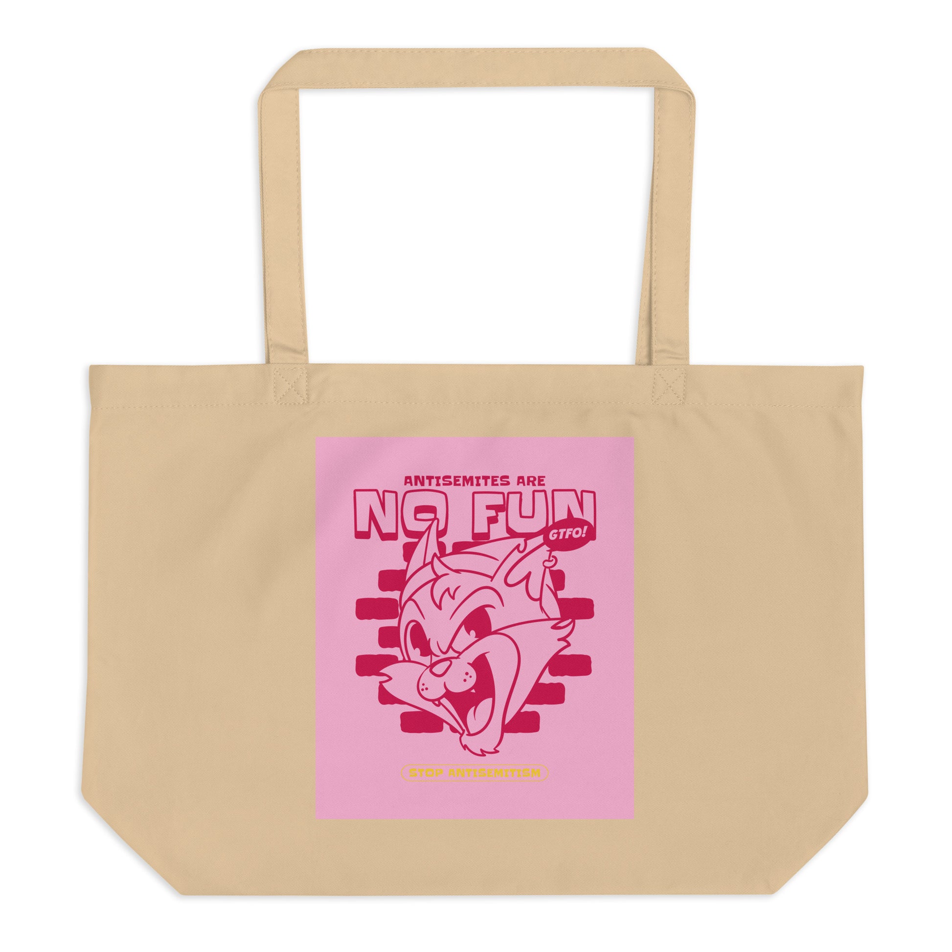 Streetart Graffiti Cartoon | Antisemitism | Large Organic Tote Bag