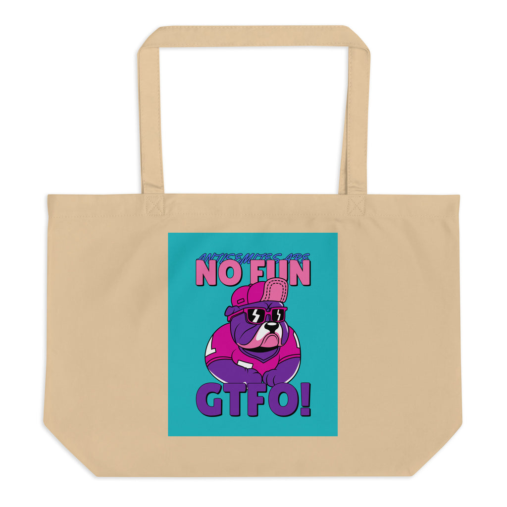 Streetart Graffiti Cartoon | Antisemitism | Large Organic Tote Bag