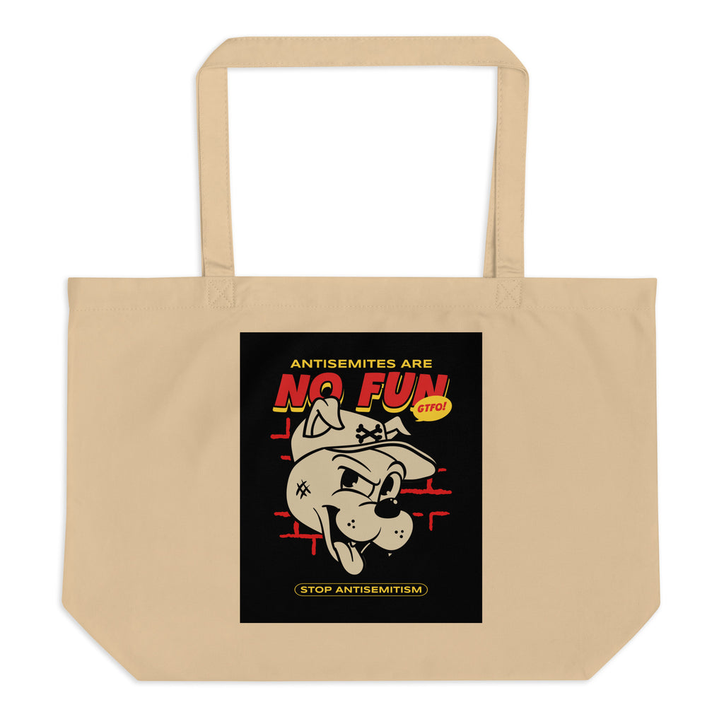 Streetart Graffiti Cartoon | Antisemitism | Large Organic Tote Bag