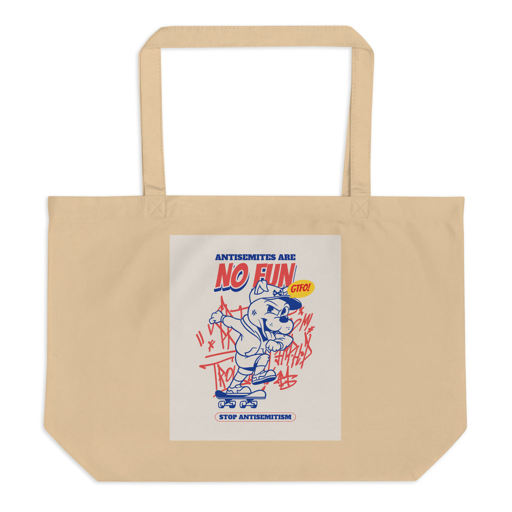 Streetart Graffiti Cartoon | Antisemitism | Large Organic Tote Bag