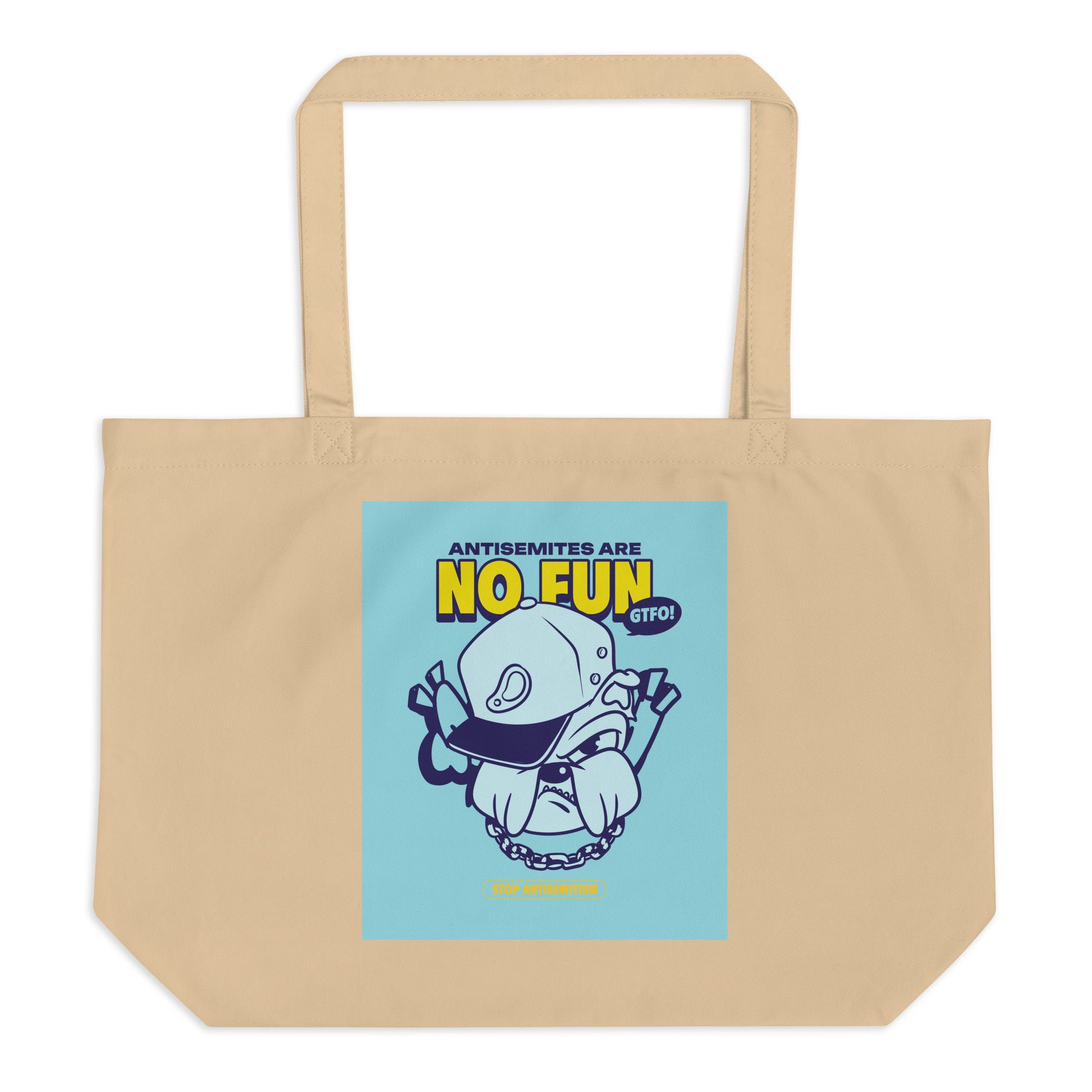Streetart Graffiti Cartoon | Antisemitism | Large Organic Tote Bag
