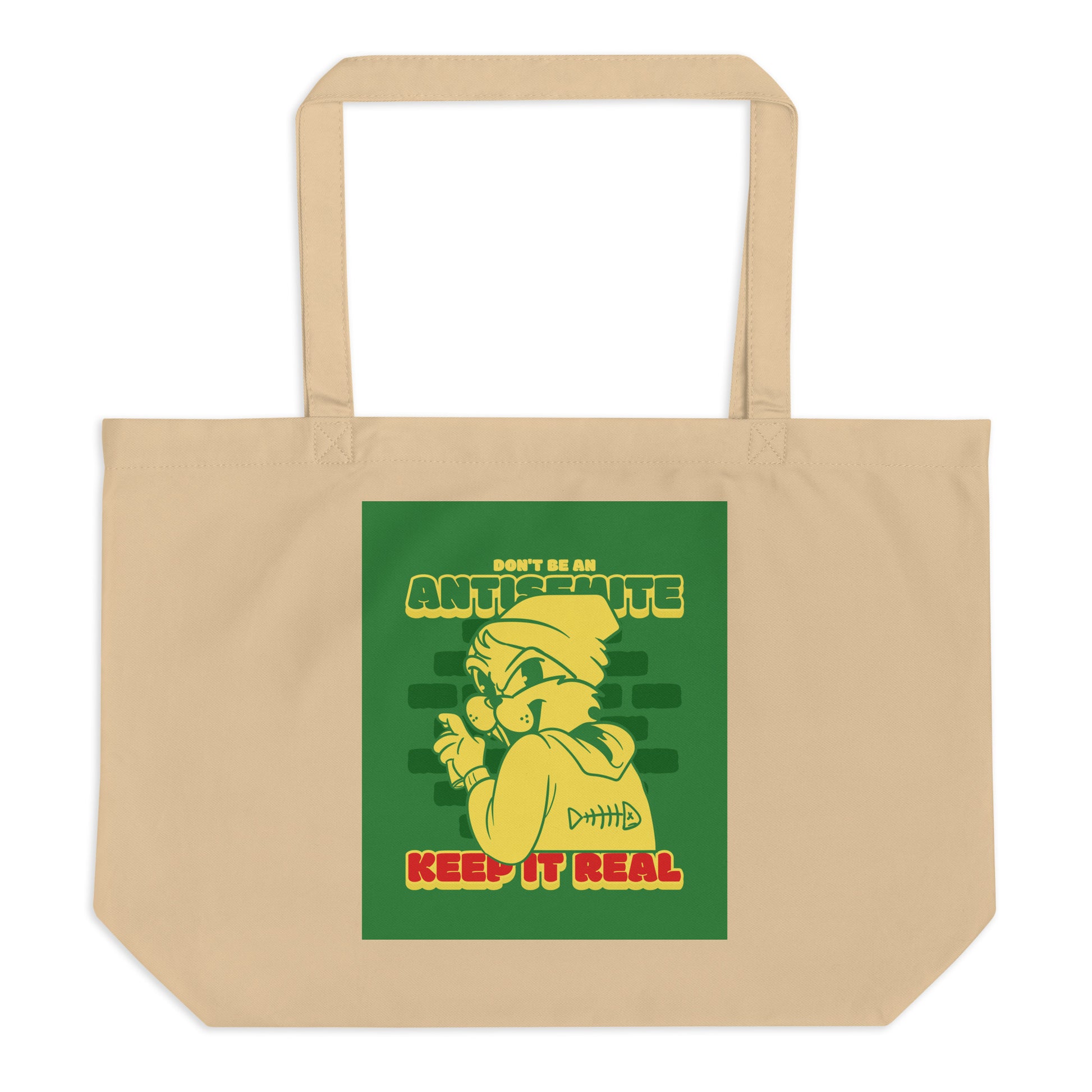 Streetart Graffiti Cartoon | Antisemitism | Large Organic Tote Bag