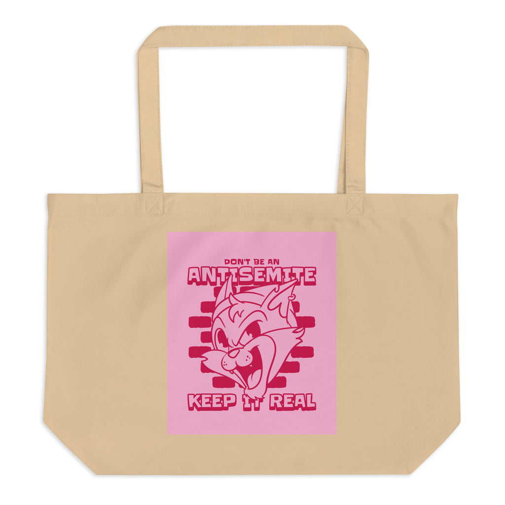 Streetart Graffiti Cartoon | Antisemitism | Large Organic Tote Bag