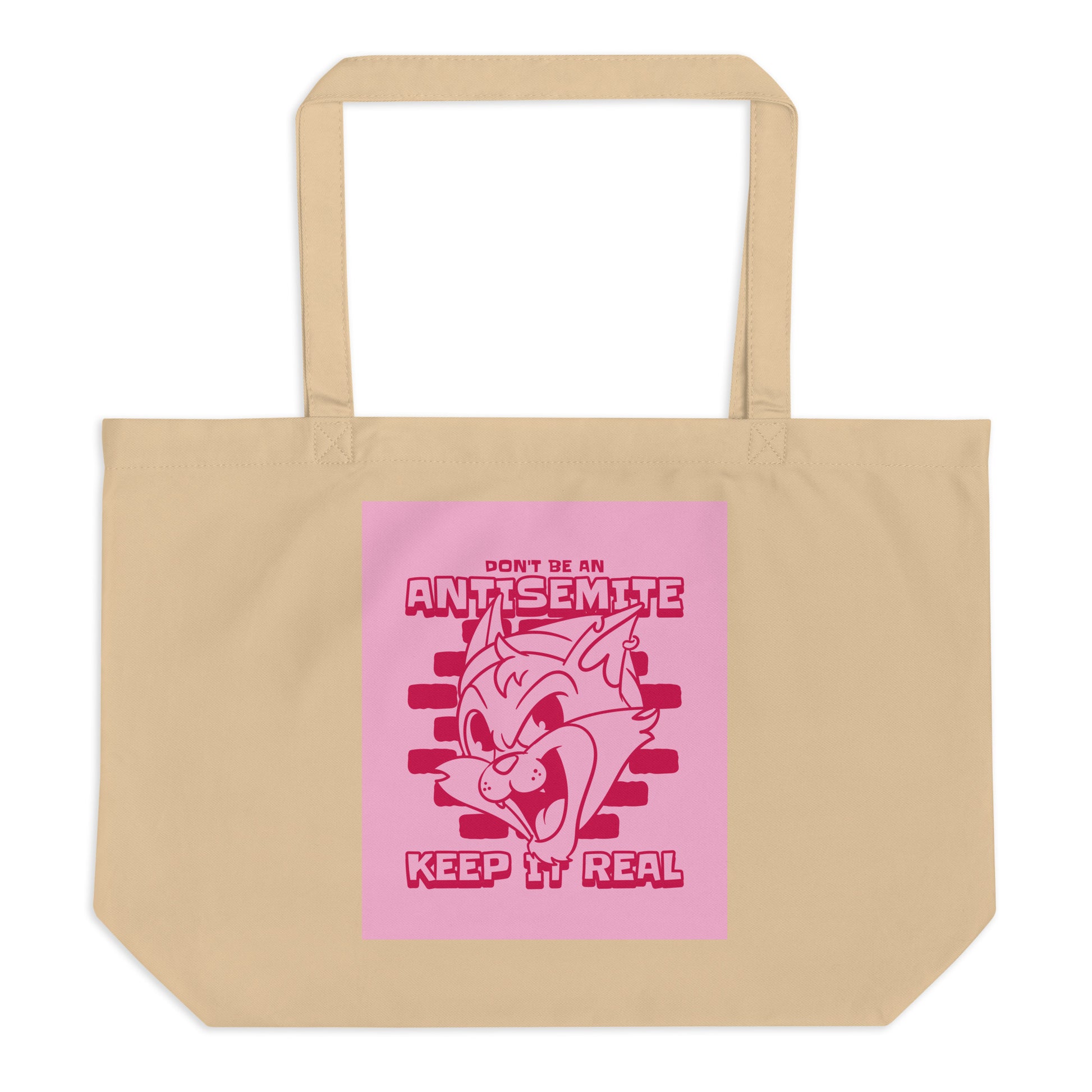 Streetart Graffiti Cartoon | Antisemitism | Large Organic Tote Bag