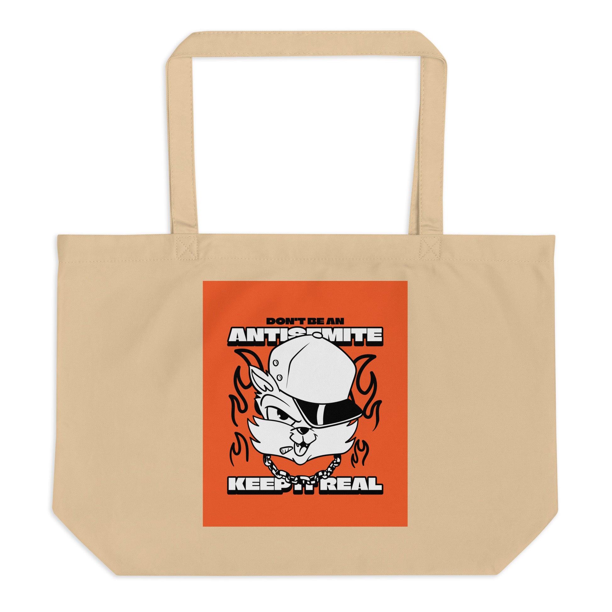 Streetart Graffiti Cartoon | Antisemitism | Large Organic Tote Bag