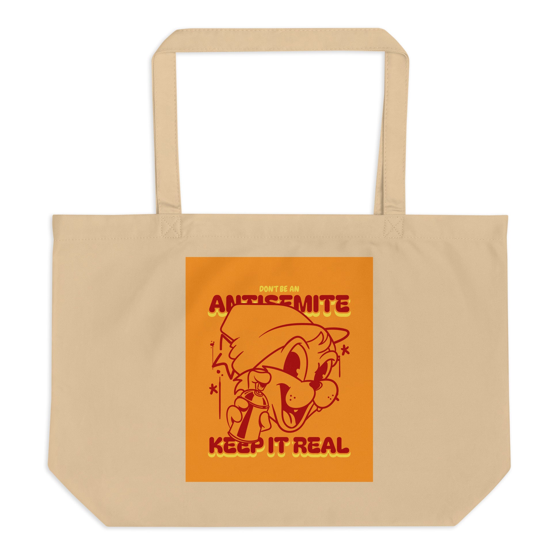 Streetart Graffiti Cartoon | Antisemitism | Large Organic Tote Bag