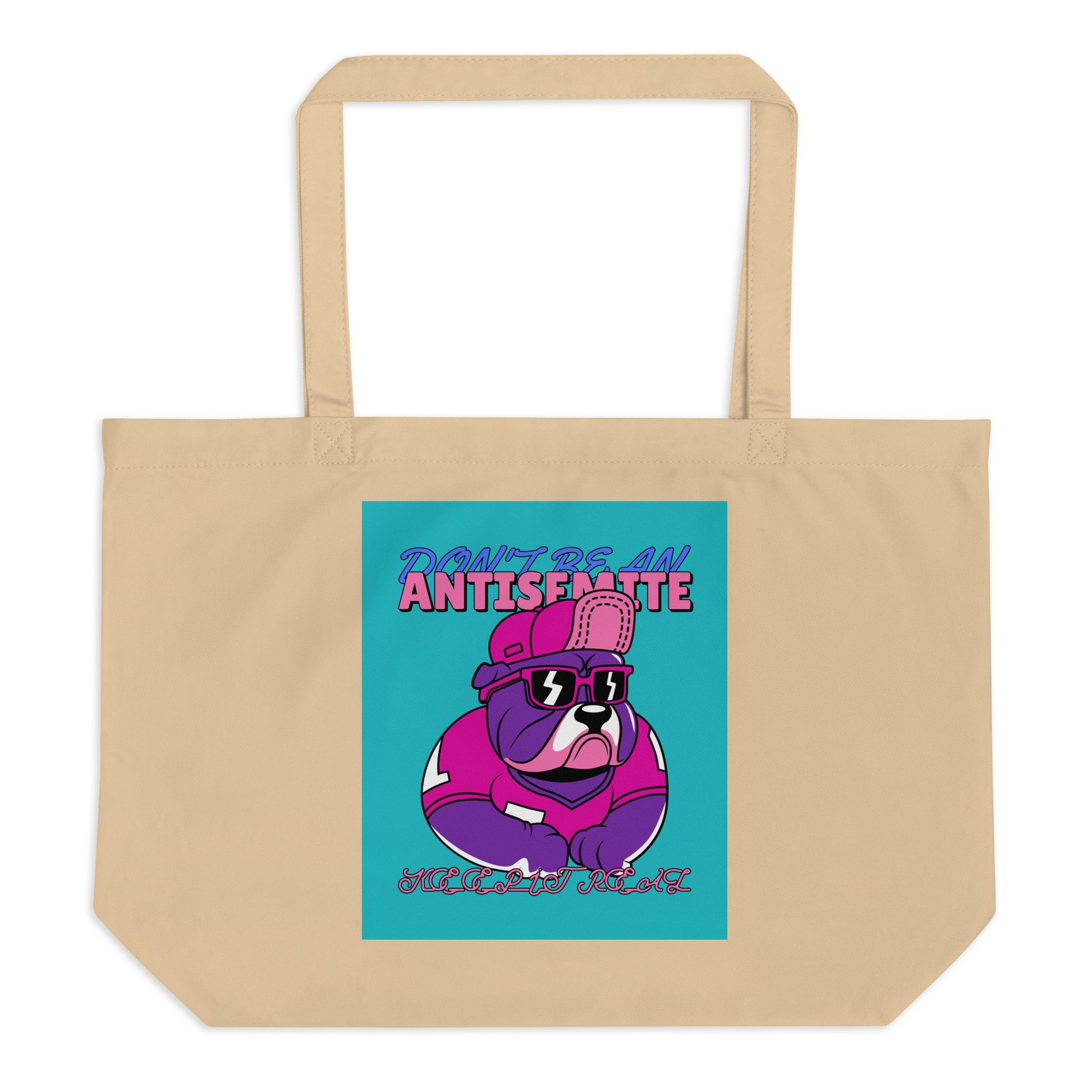 Streetart Graffiti Cartoon | Antisemitism | Large Organic Tote Bag