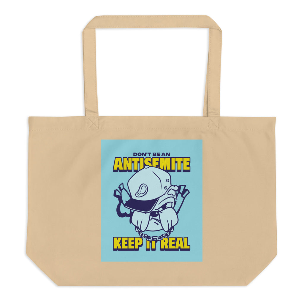 Streetart Graffiti Cartoon | Antisemitism | Large Organic Tote Bag