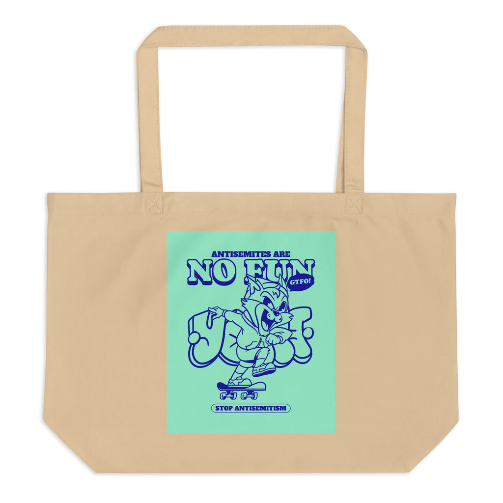 Streetart Graffiti Cartoon | Antisemitism | Large Organic Tote Bag