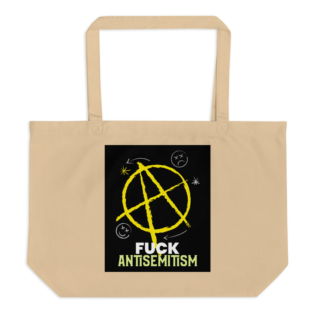 Fuck Antisemitism Graffiti | Large Organic Tote Bag
