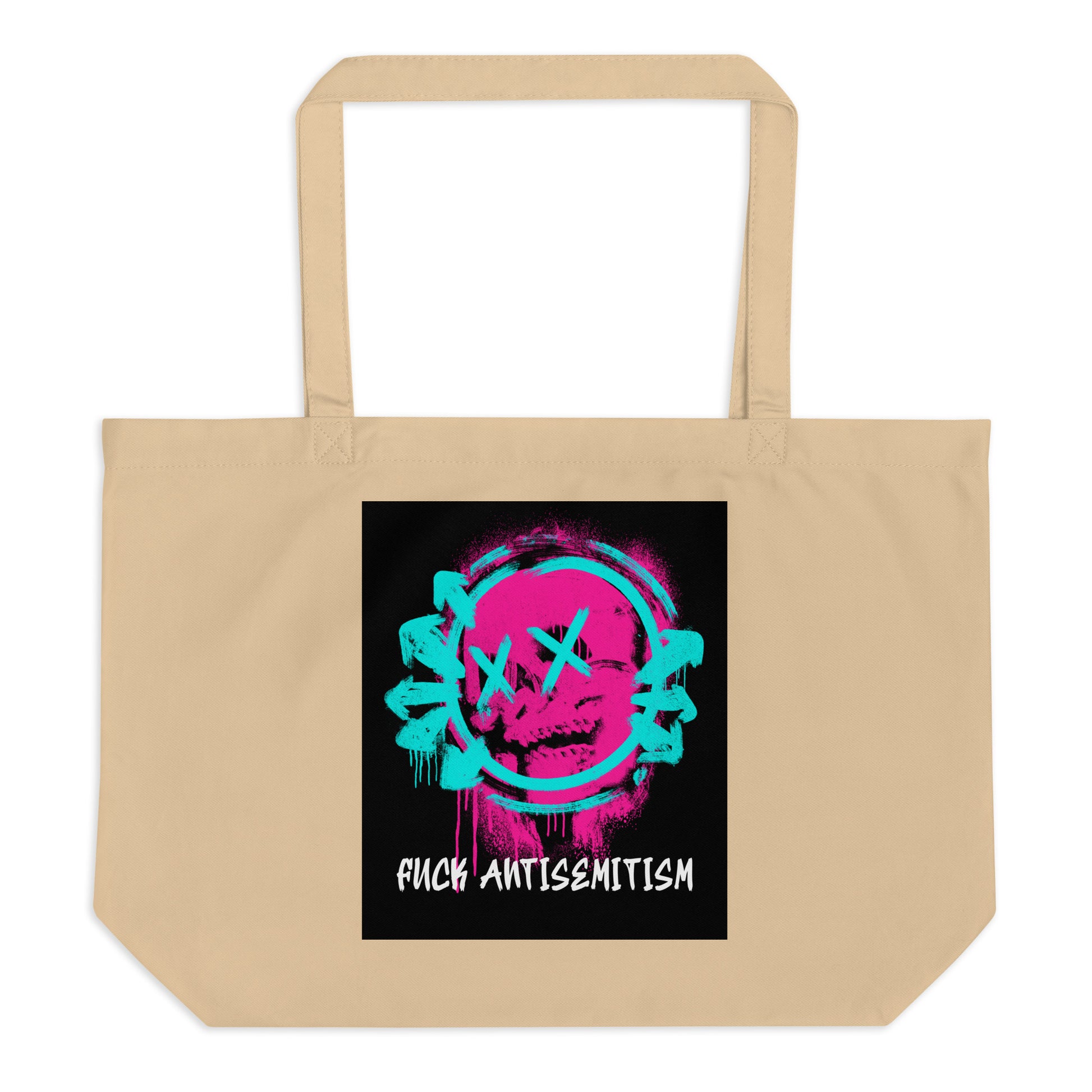 Fuck Antisemitism Graffiti | Large Organic Tote Bag