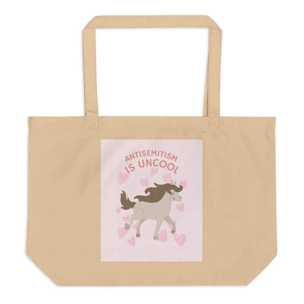 Unicorn Antisemitism Is Uncool | Large Organic Tote Bag