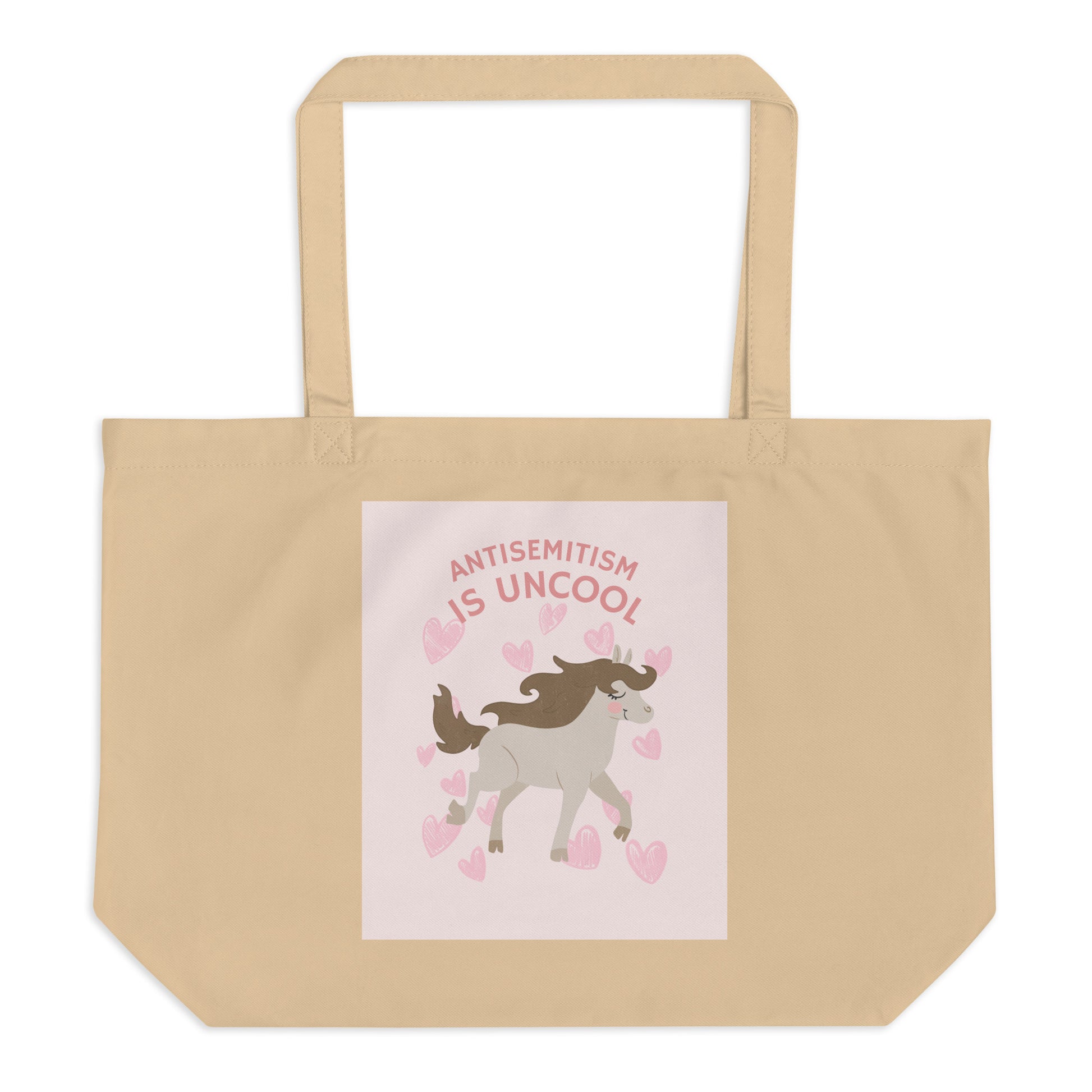 Unicorn Antisemitism Is Uncool | Large Organic Tote Bag