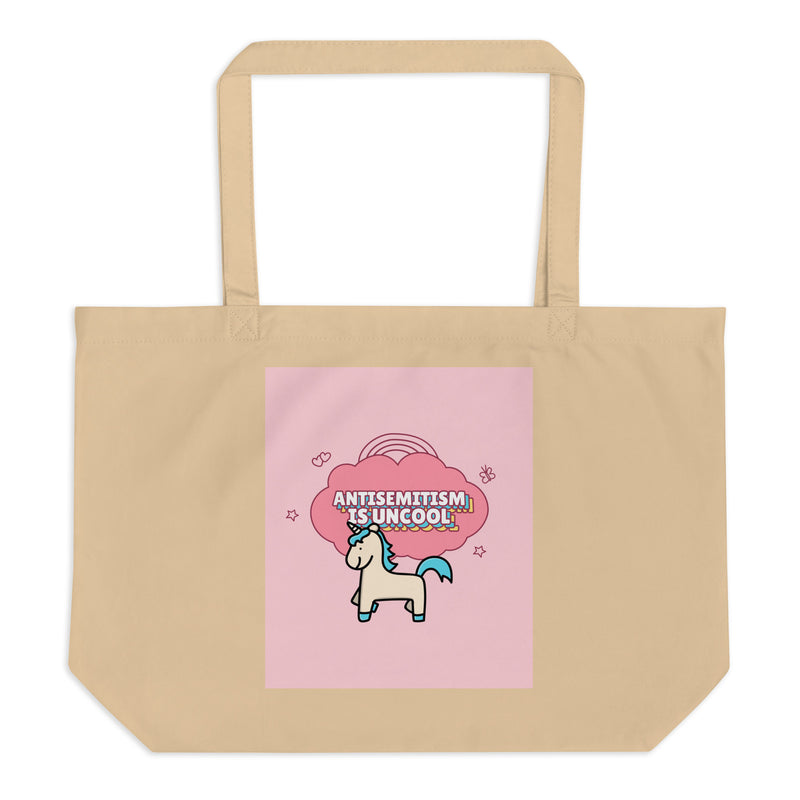 Unicorn Antisemitism Is Uncool | Large Organic Tote Bag