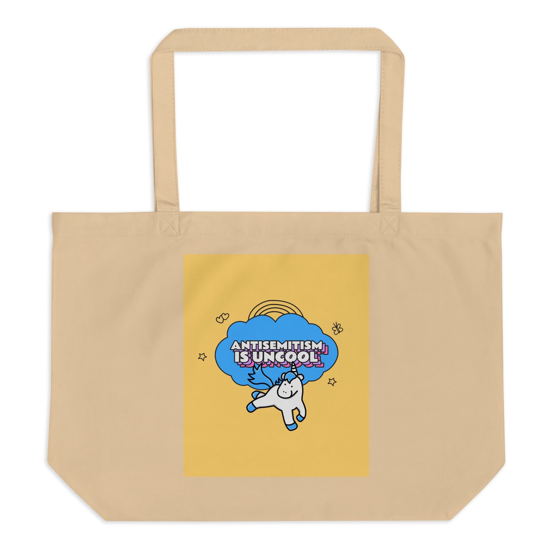 Unicorn Antisemitism Is Uncool | Large Organic Tote Bag