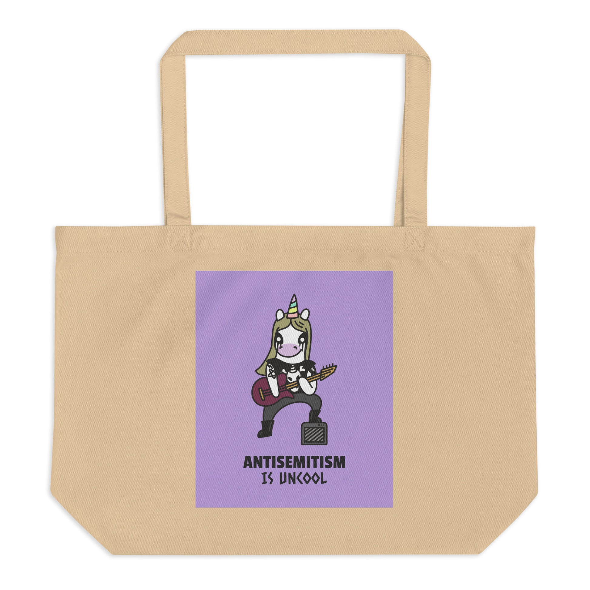 Unicorn Antisemitism Is Uncool | Large Organic Tote Bag