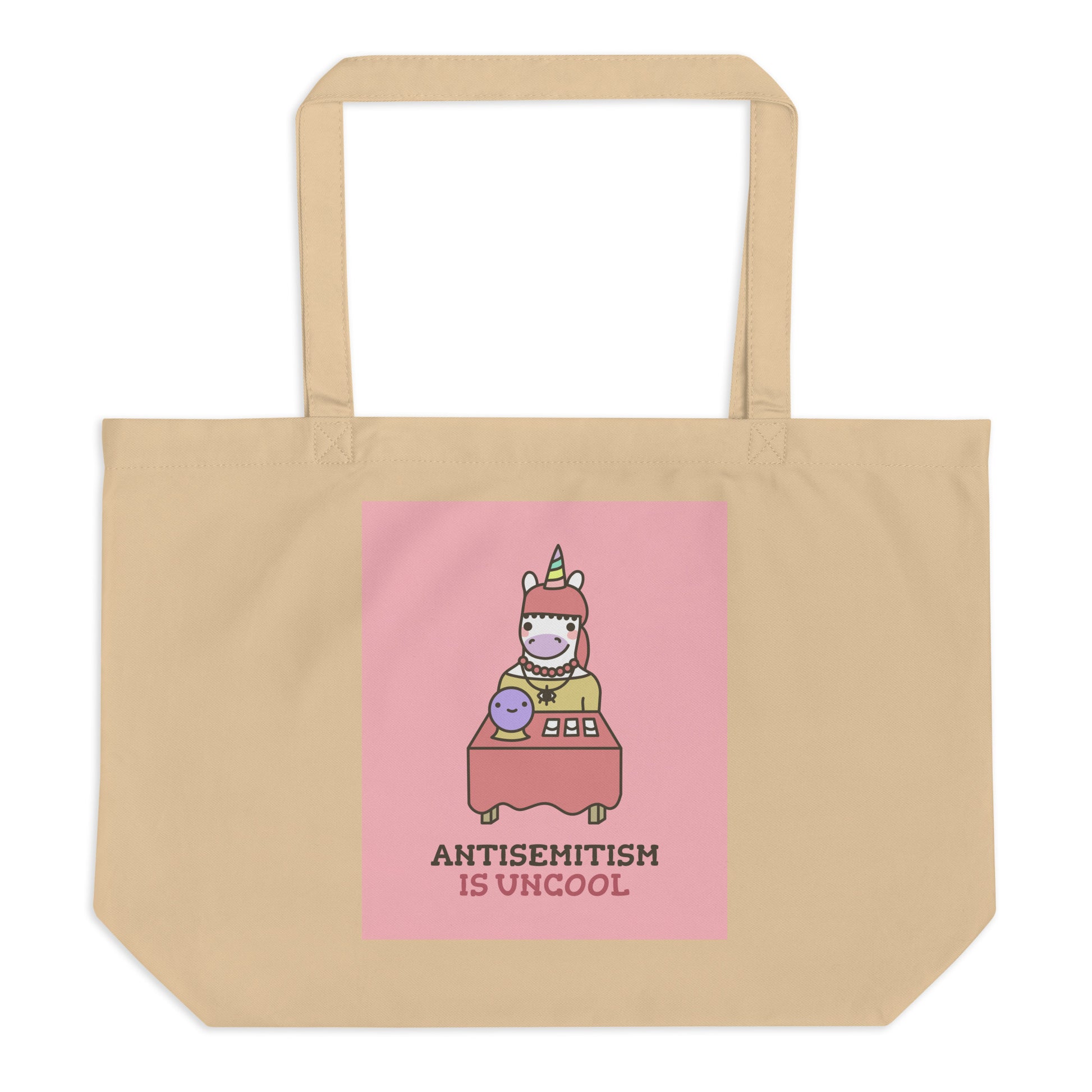 Unicorn Antisemitism Is Uncool | Large Organic Tote Bag