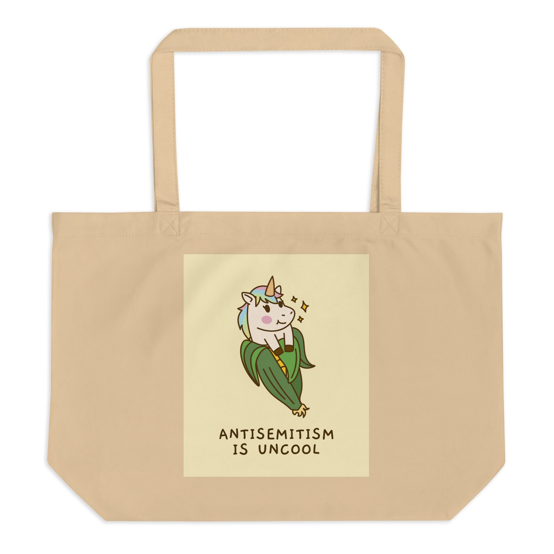 Unicorn Antisemitism Is Uncool | Large Organic Tote Bag