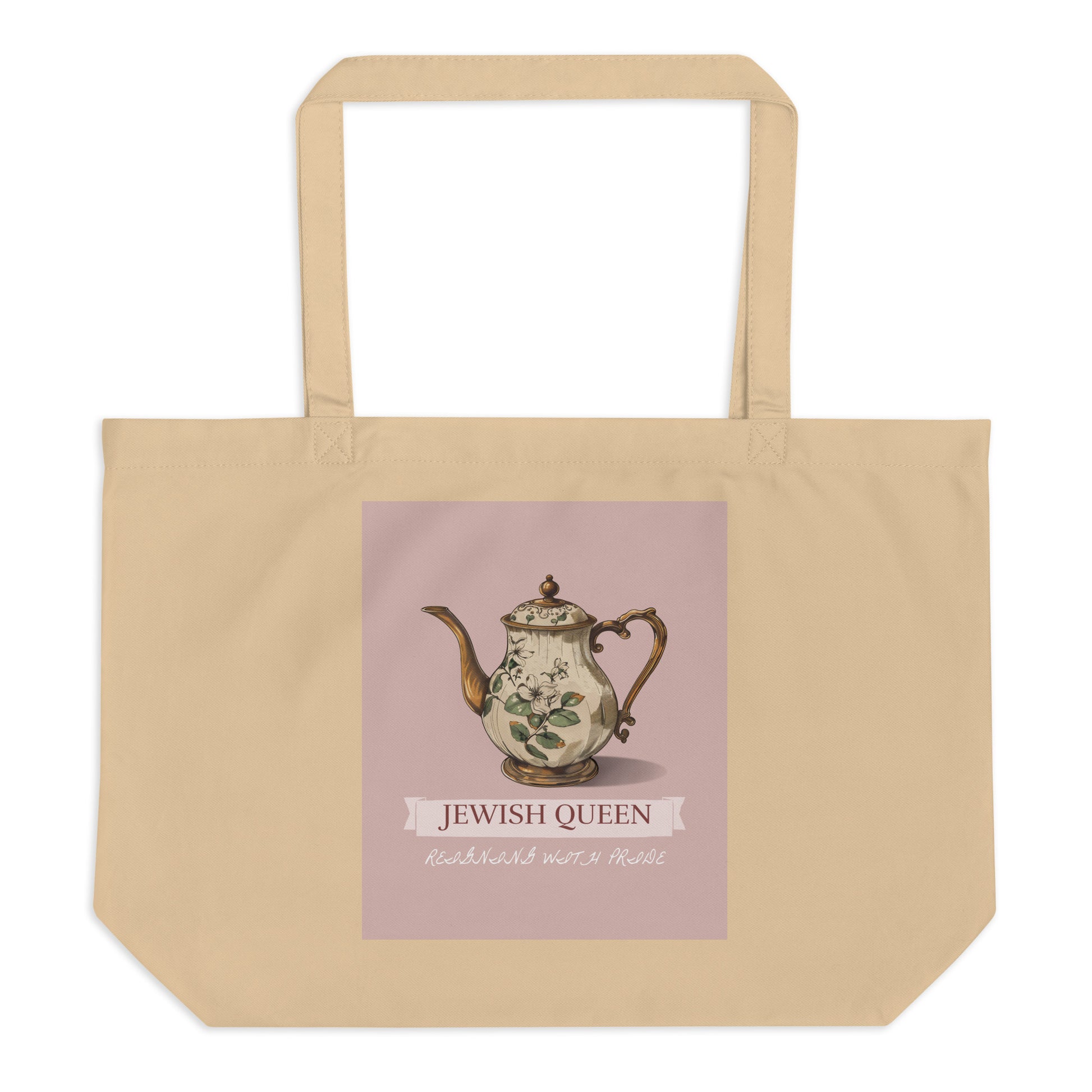 Jewish Queen | Large Organic Tote Bag