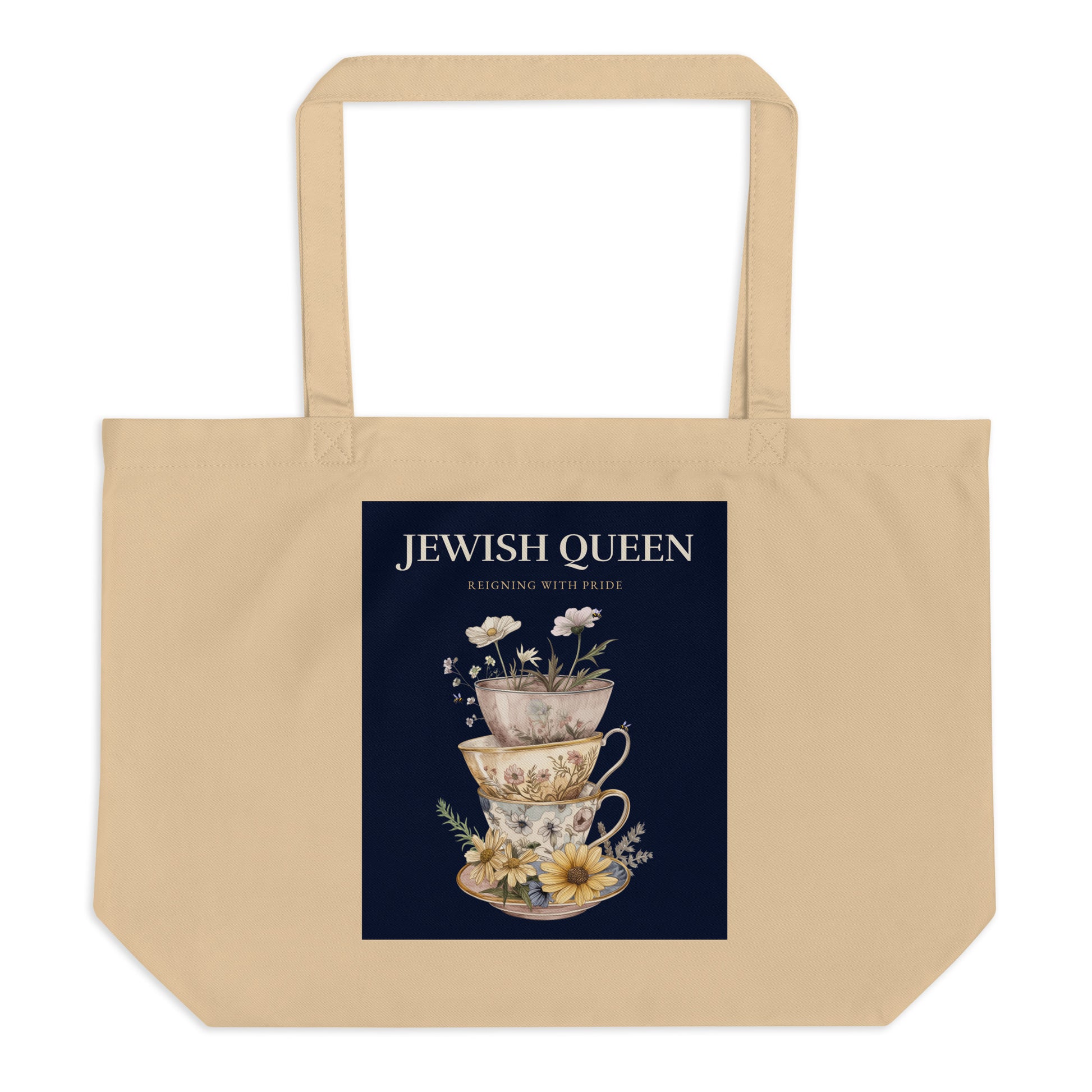 Jewish Queen | Large Organic Tote Bag