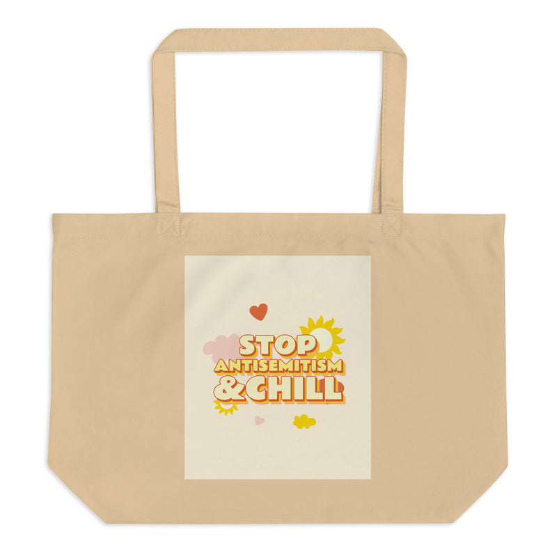 Chill Retro | Antisemitism | Large Organic Tote Bag