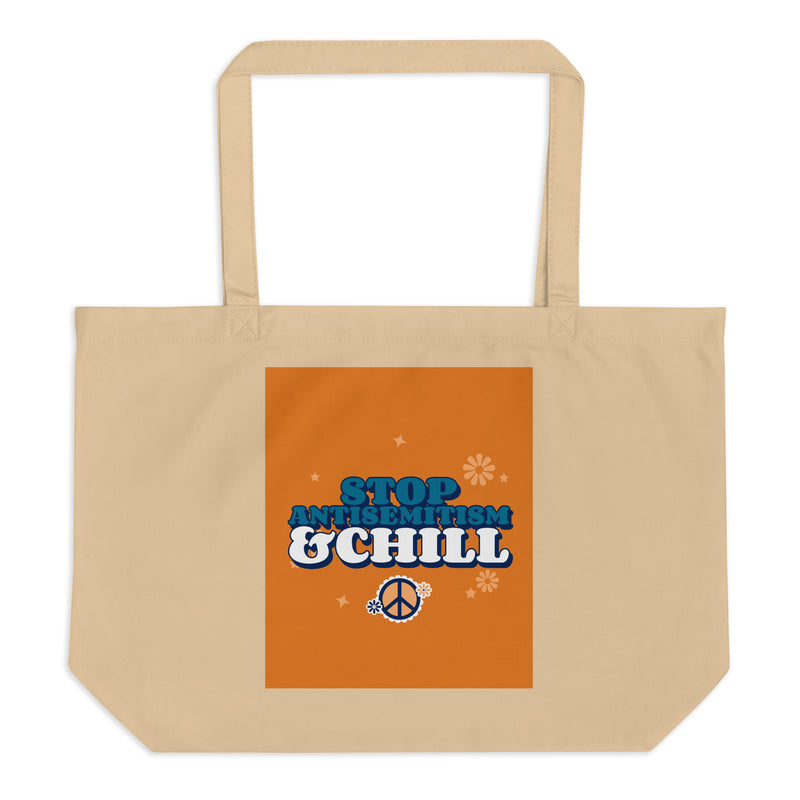 Chill Retro | Antisemitism | Large Organic Tote Bag