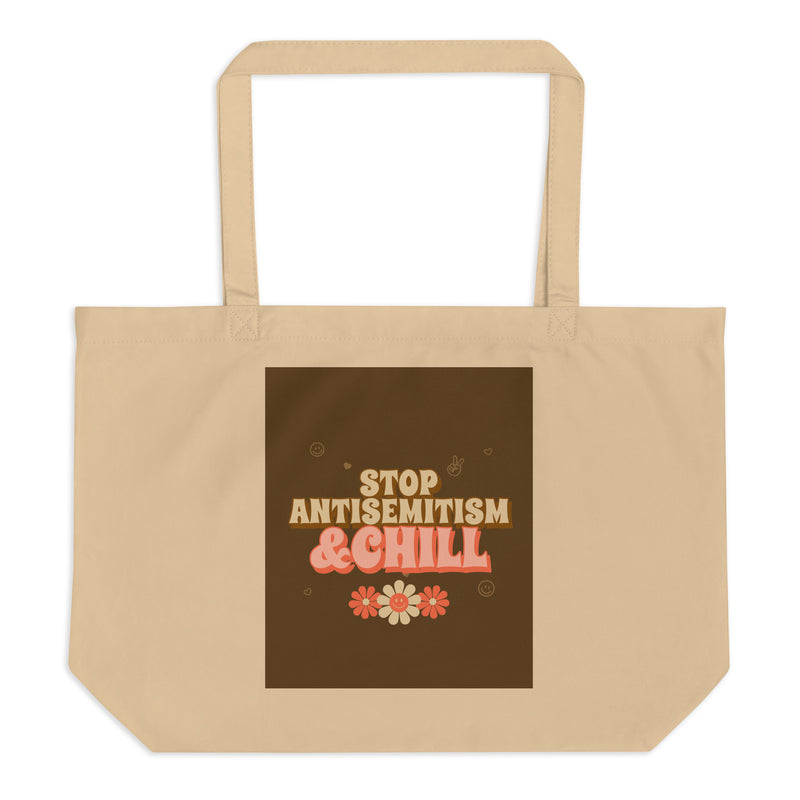 Chill Retro | Antisemitism | Large Organic Tote Bag