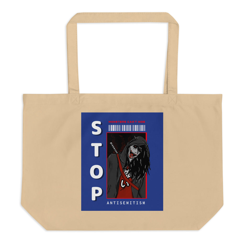Monsters Can't Hide | Large Organic Tote Bag