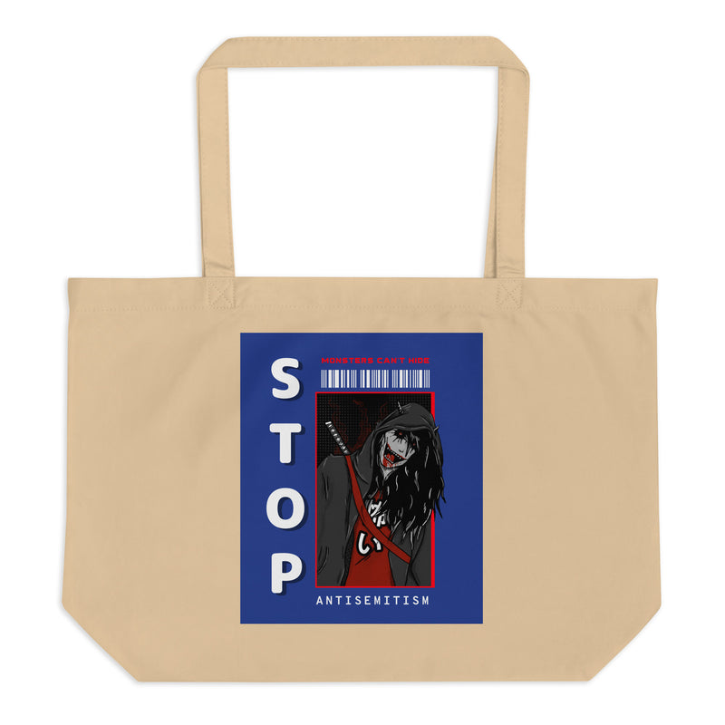Monsters Can't Hide | Large Organic Tote Bag