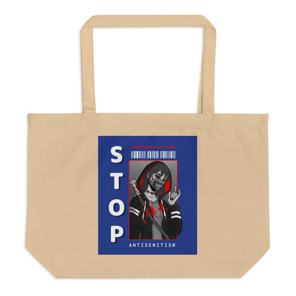 Monsters Can't Hide | Large Organic Tote Bag