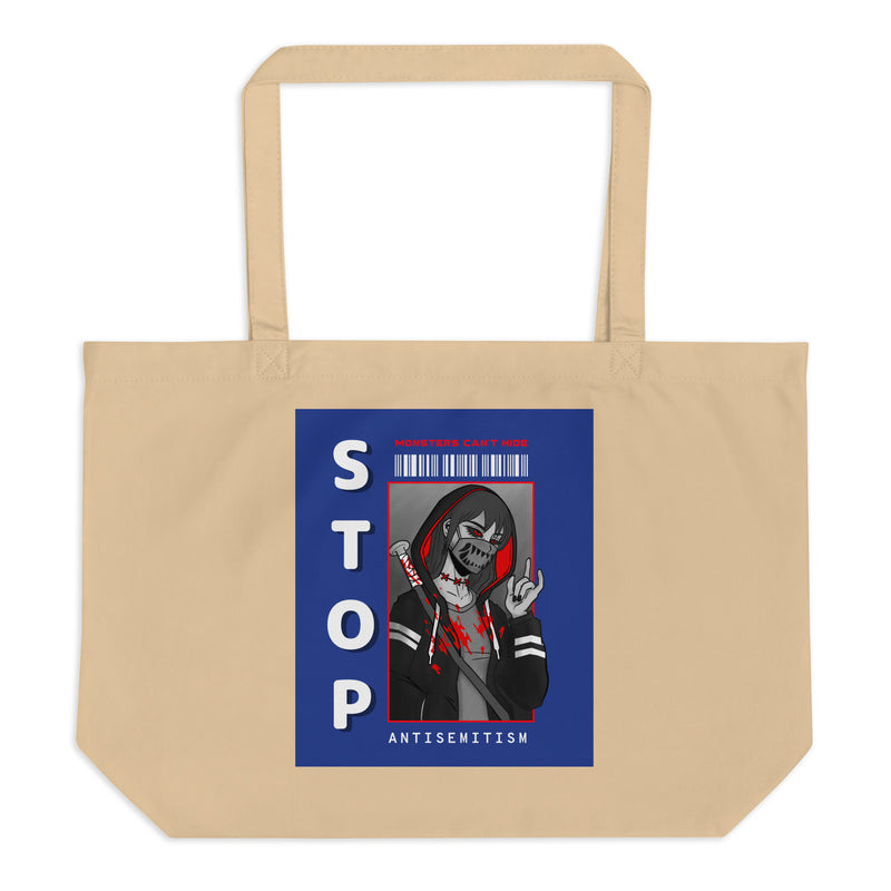 Monsters Can't Hide | Large Organic Tote Bag