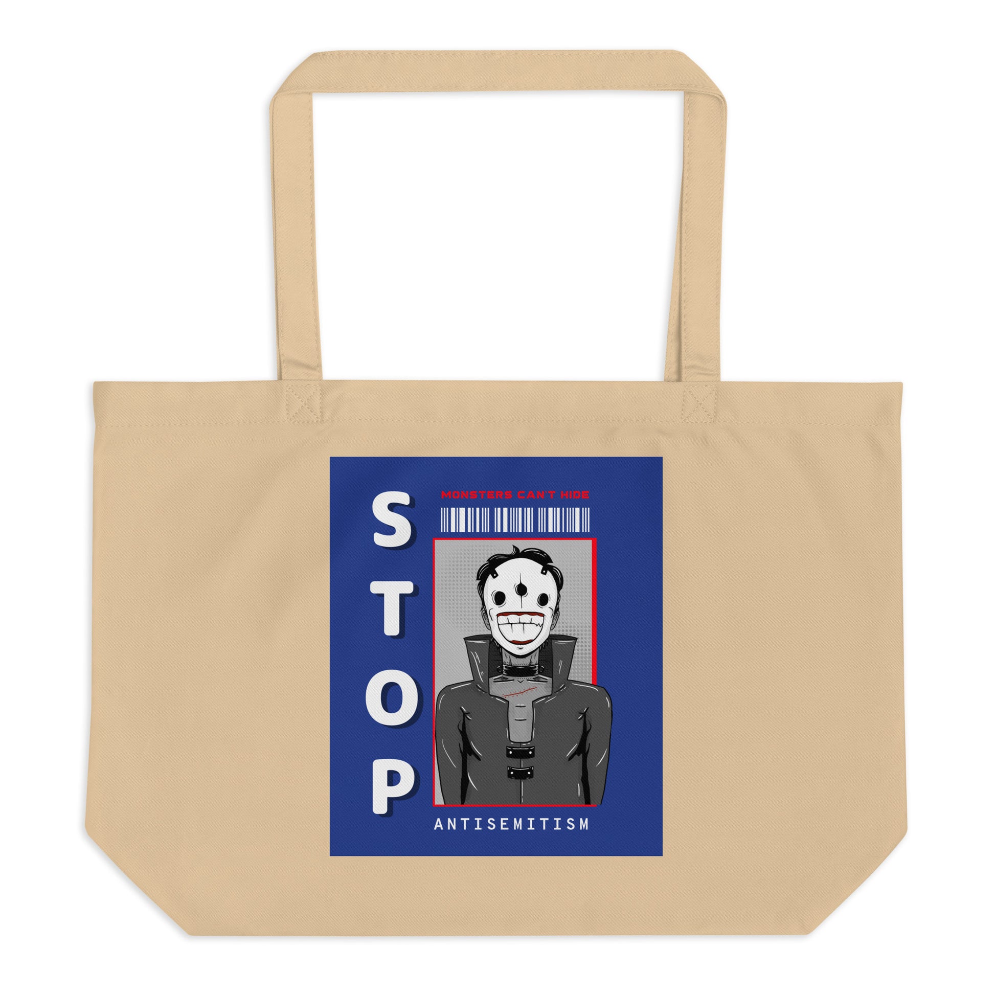 Monsters Can't Hide | Large Organic Tote Bag