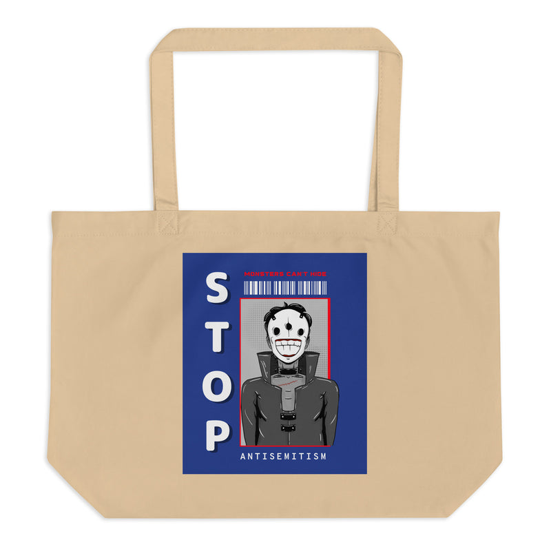 Monsters Can't Hide | Large Organic Tote Bag