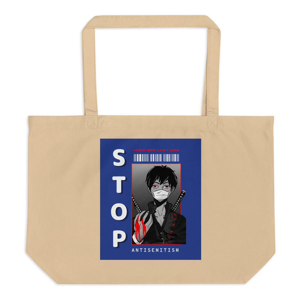 Monsters Can't Hide | Large Organic Tote Bag
