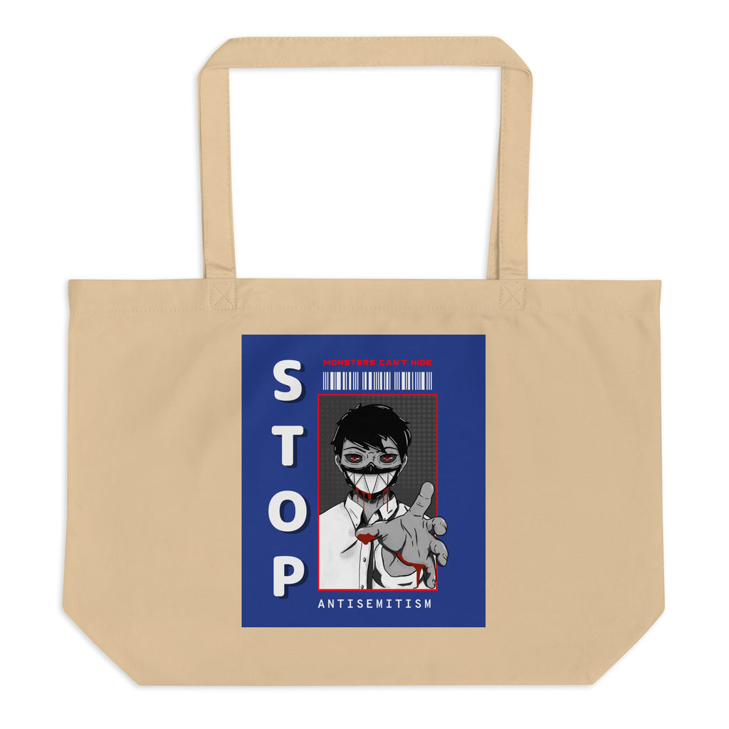 Monsters Can't Hide | Large Organic Tote Bag