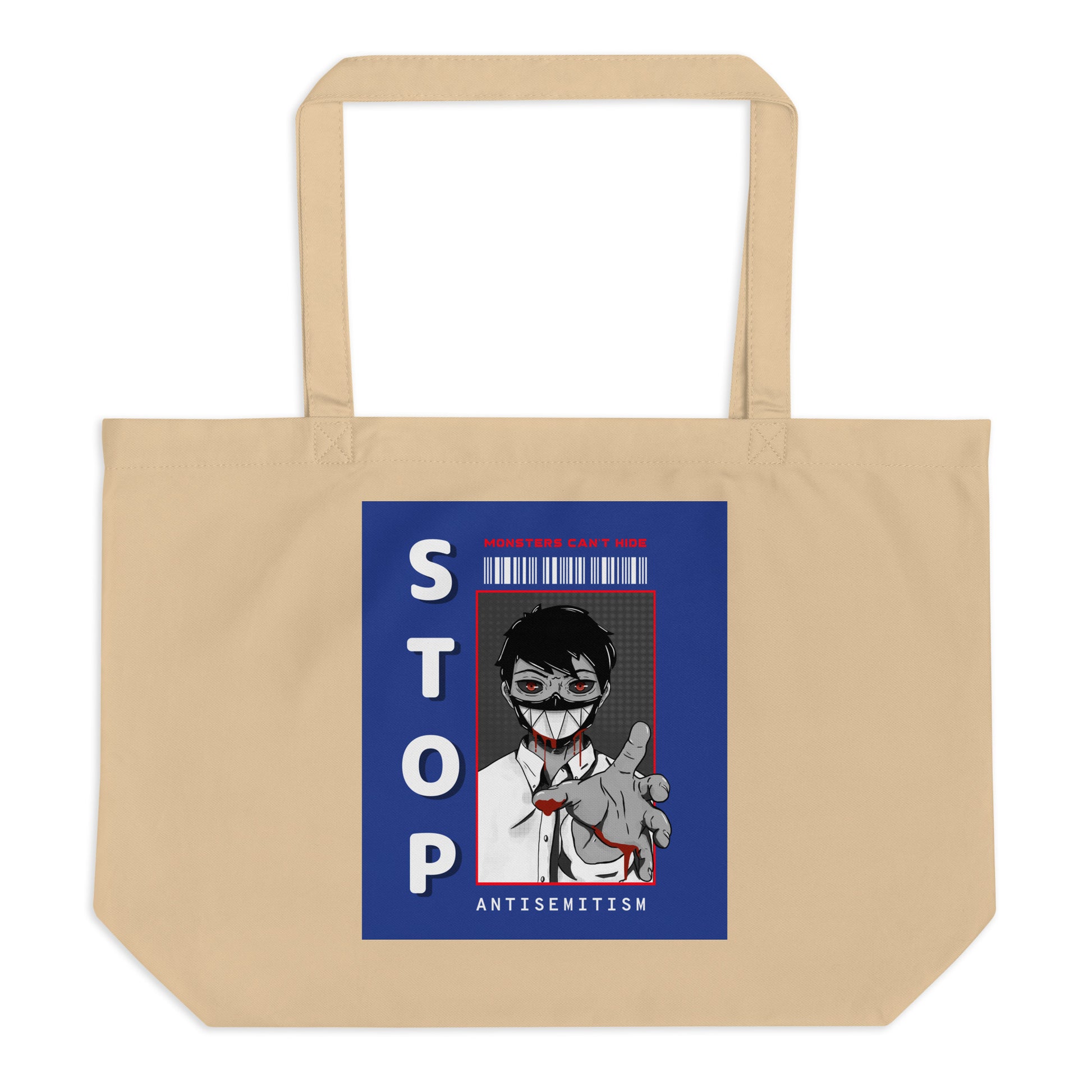 Monsters Can't Hide | Large Organic Tote Bag