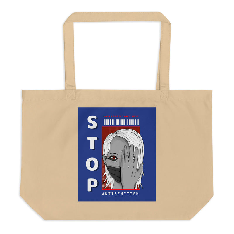 Monsters Can't Hide | Large Organic Tote Bag