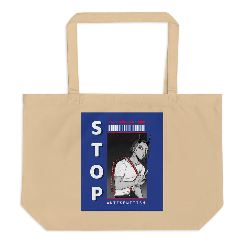 Monsters Can't Hide | Large Organic Tote Bag