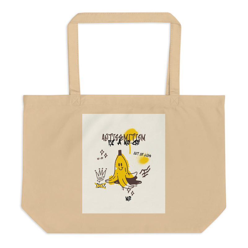 No Go Graffiti Doodle | Antisemitism | Large Organic Tote Bag
