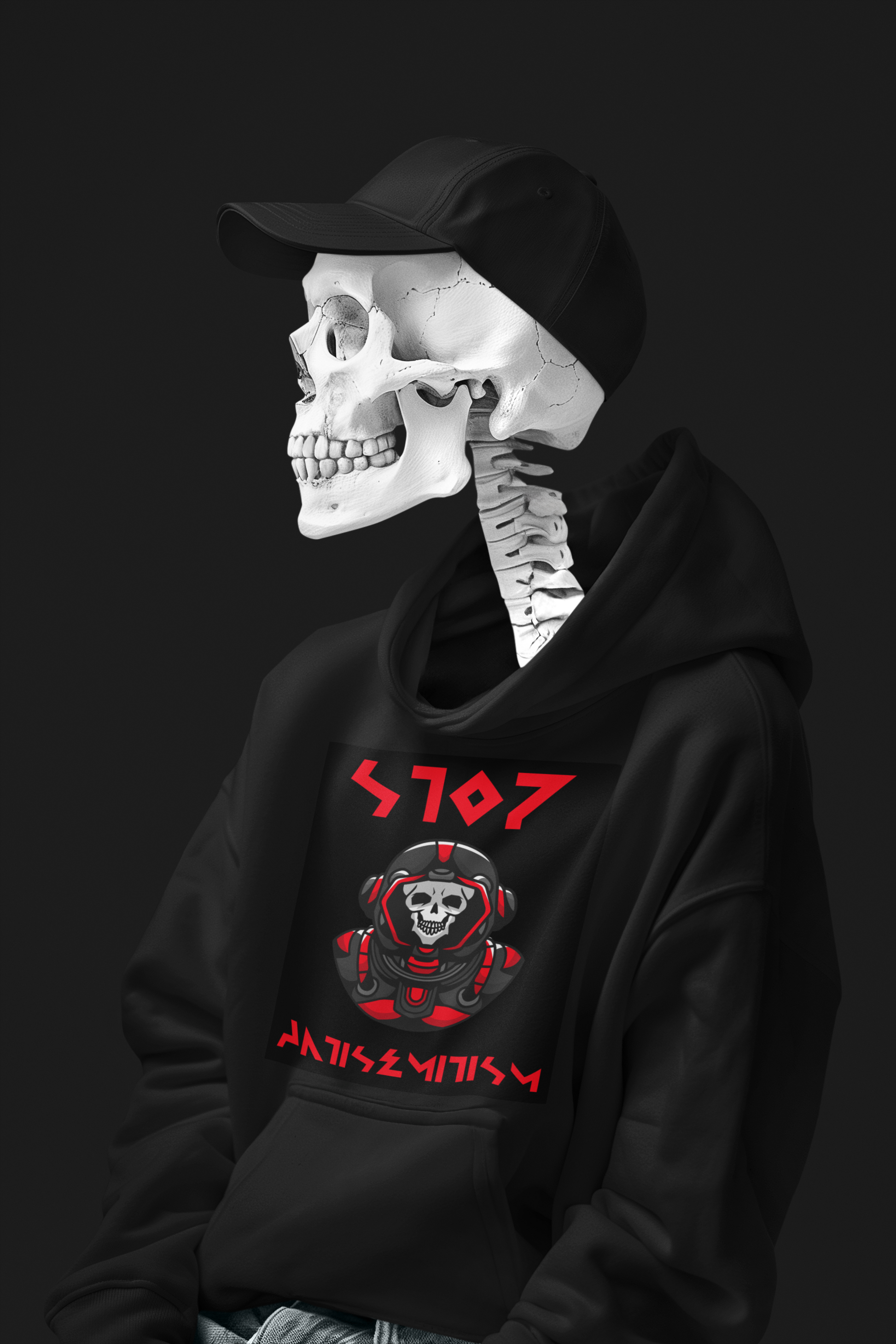 Red Fight | Antisemitism | Unisex Hoodie Jouparty
