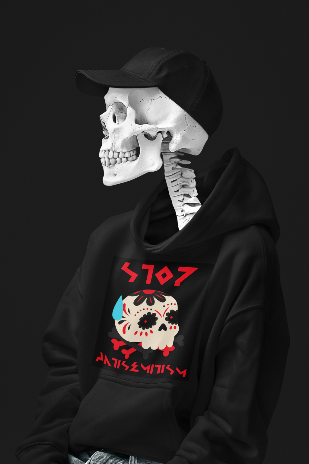 Red Fight | Antisemitism | Unisex Hoodie Jouparty