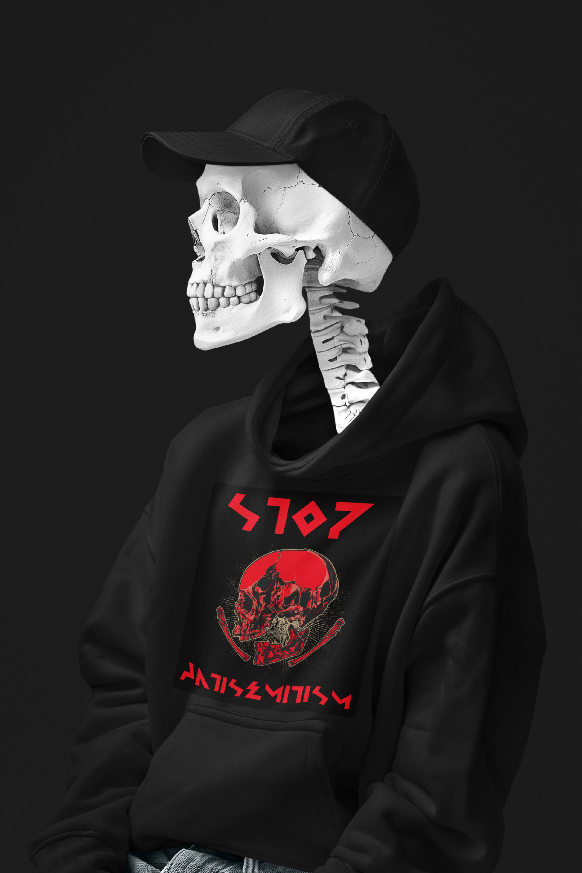 Red Fight | Antisemitism | Unisex Hoodie Jouparty