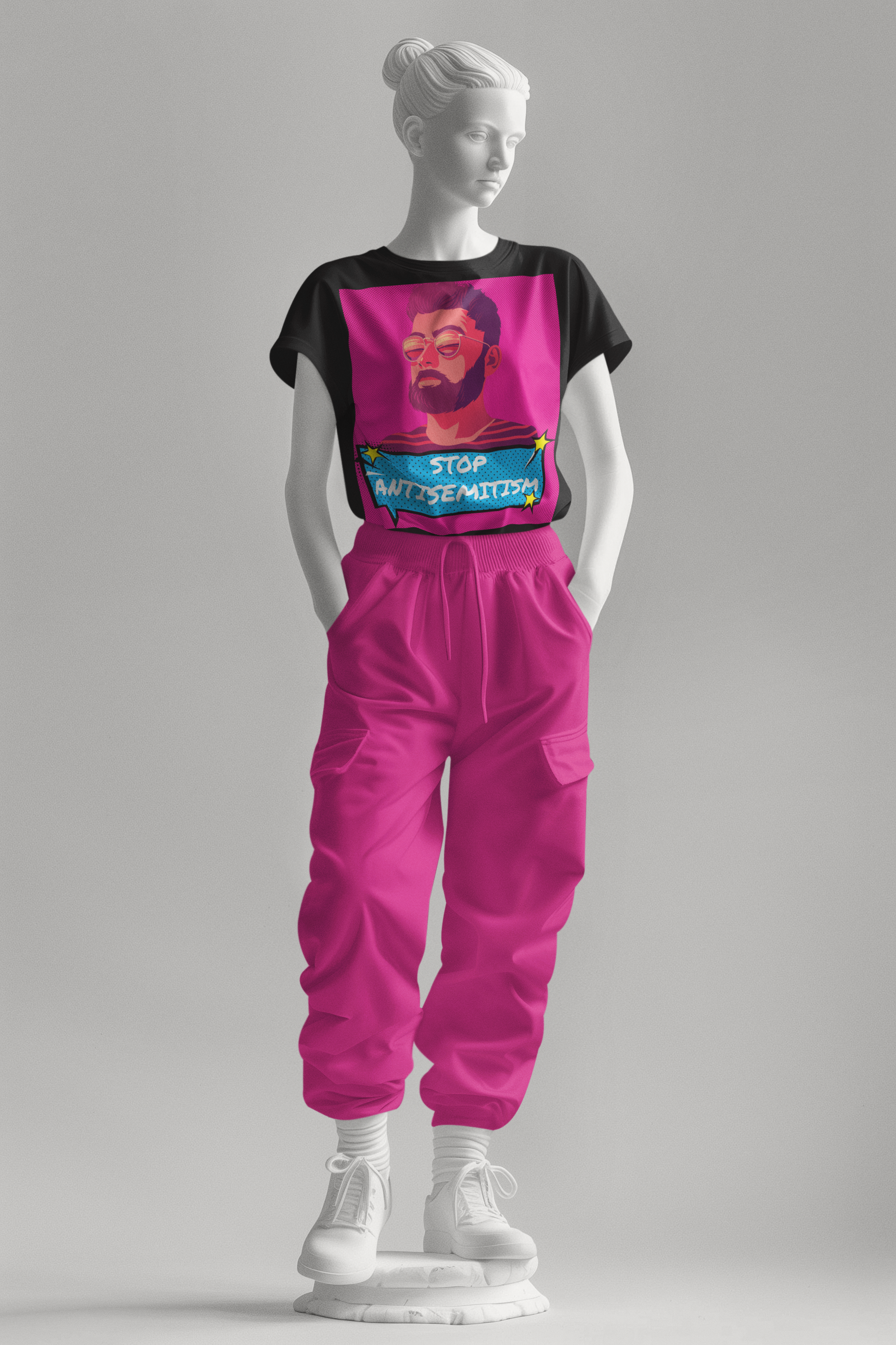 Pop Art Style | Antisemitism | Unisex T-Shirt Jouparty