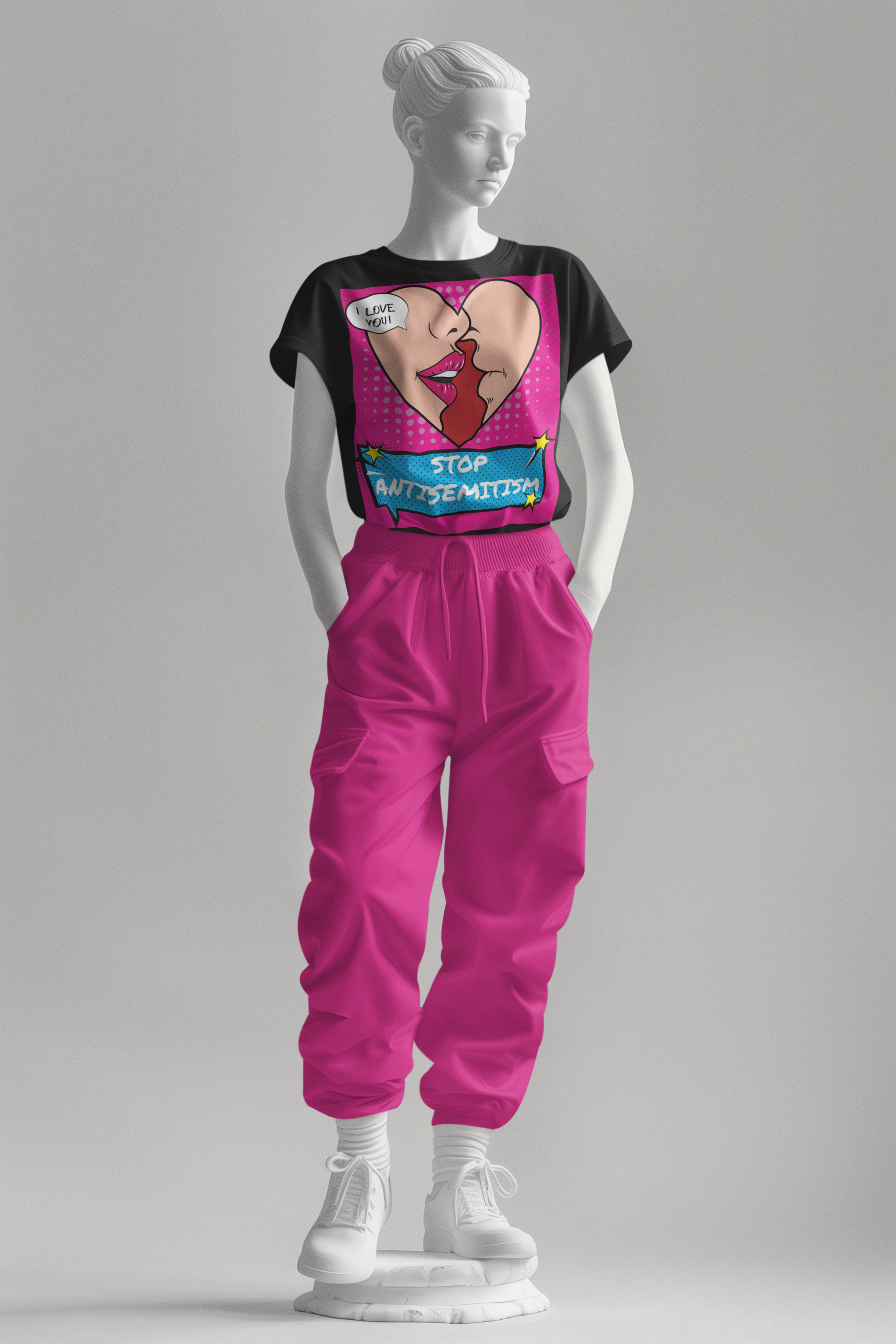 Pop Art Style | Antisemitism | Unisex T-Shirt Jouparty