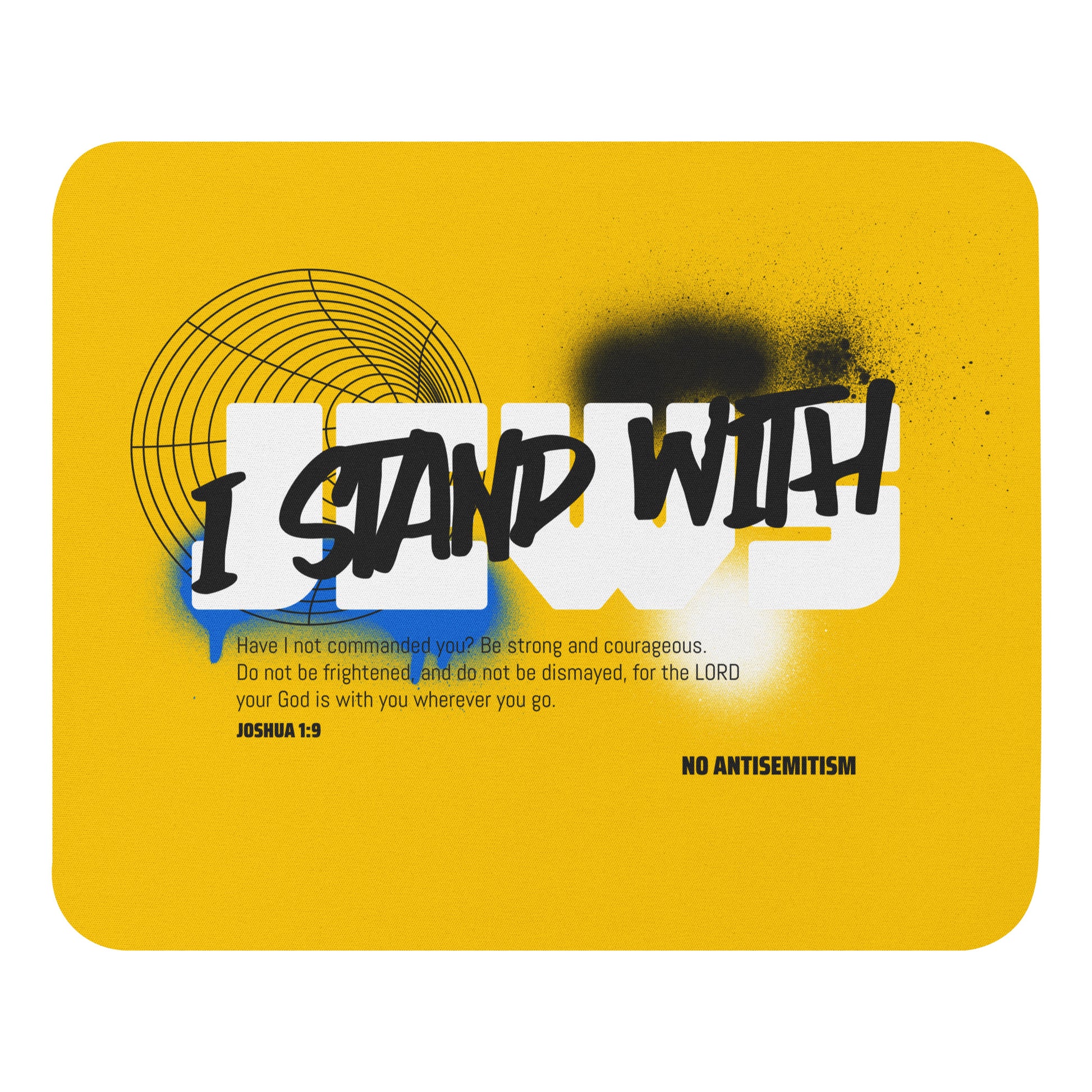 I Stand With Jews Graffiti Bible Verse | Mousepad