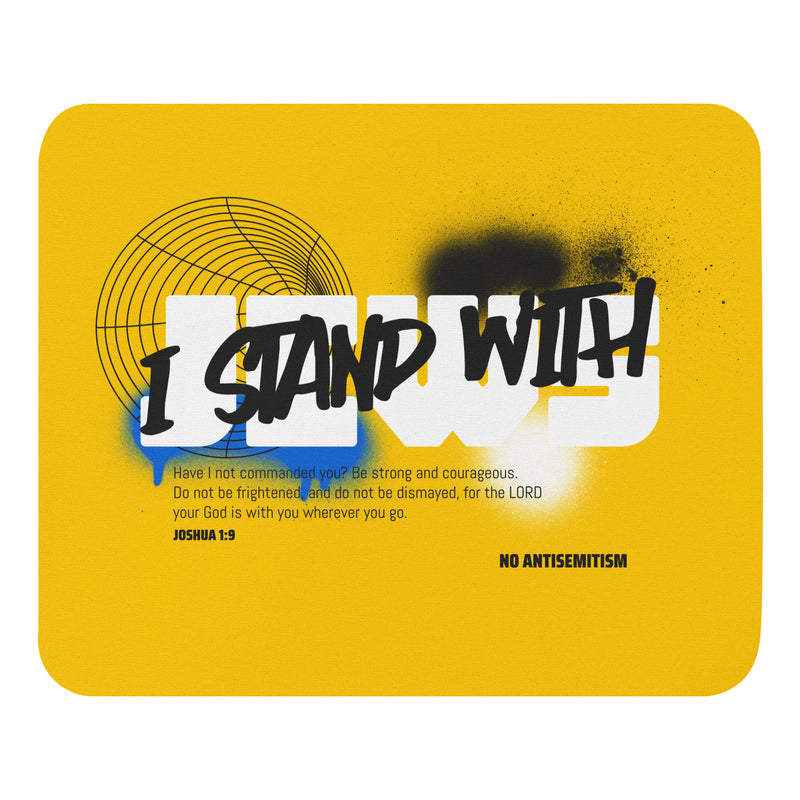 I Stand With Jews Graffiti Bible Verse | Mousepad