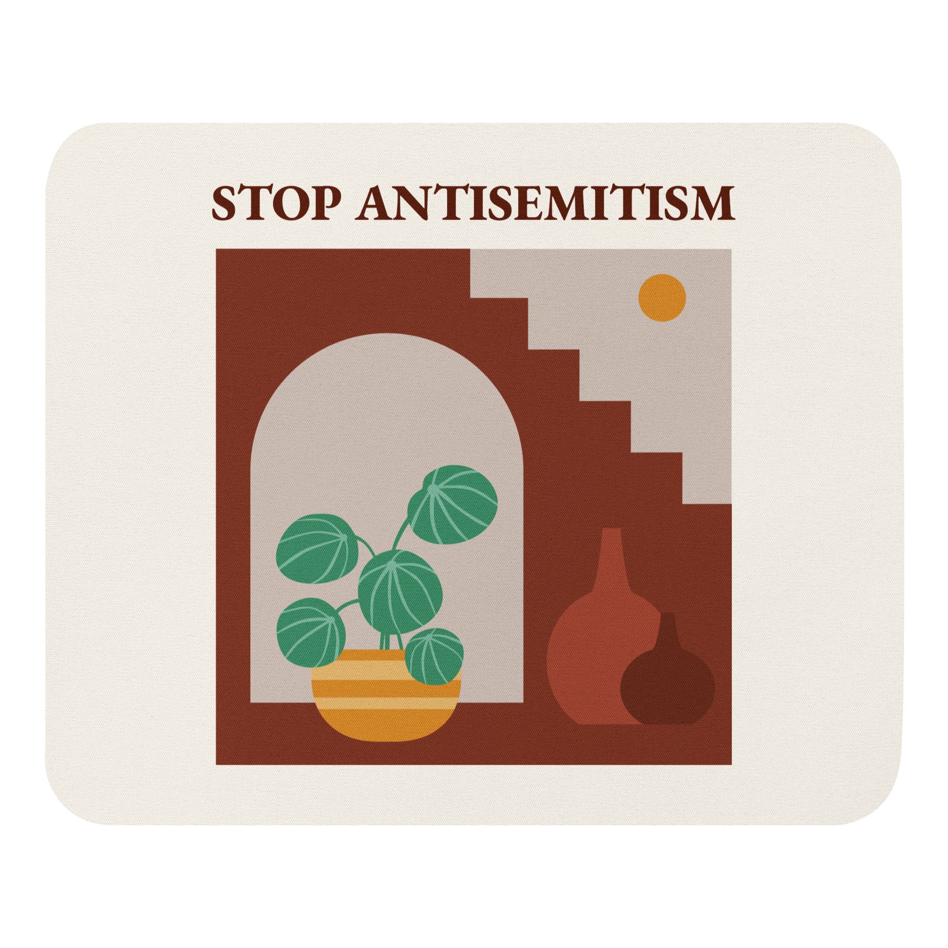 Stop Antisemitism | Plants & Flowers Edition | Mousepad Jouparty