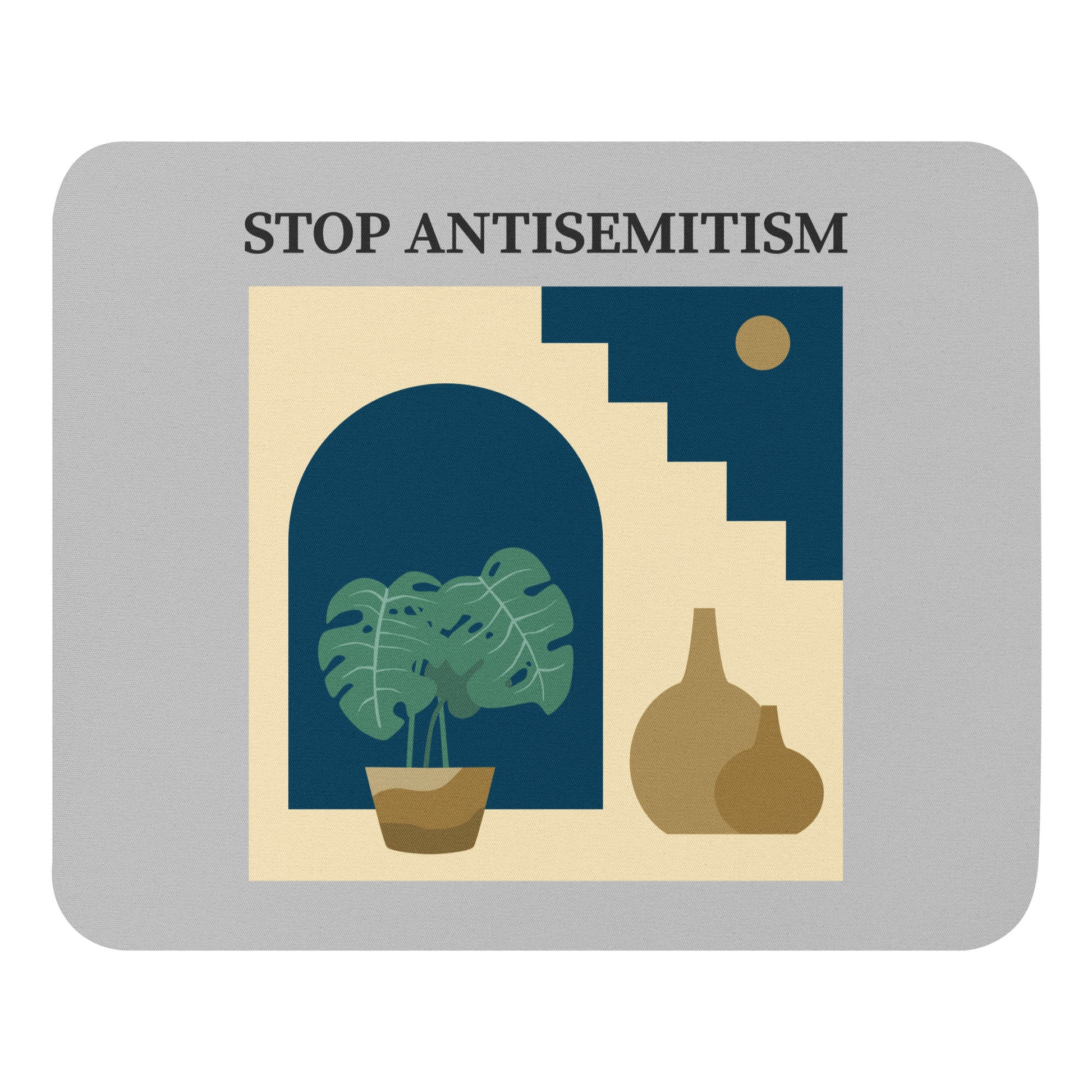 Stop Antisemitism | Plants & Flowers Edition | Mousepad Jouparty