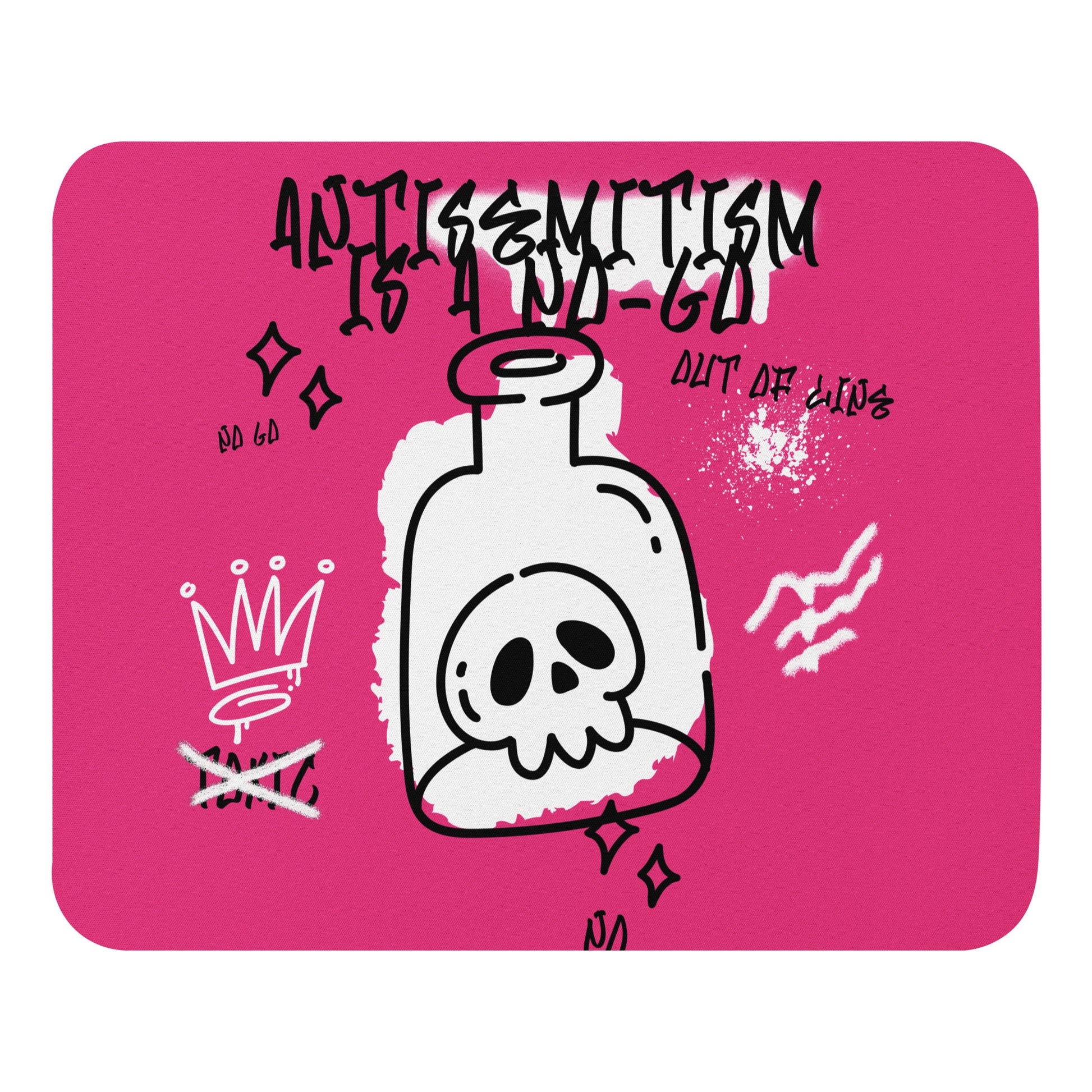 No Go Graffiti Doodle | Antisemitism | Mouse Pad Jouparty
